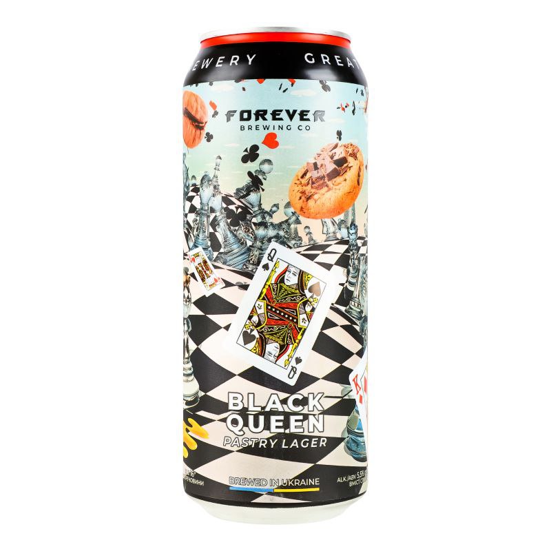 Пиво Forever Black Queen темне 5.5% 0.5 л з/б